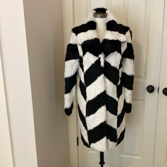Adorable black and white rabbit coat